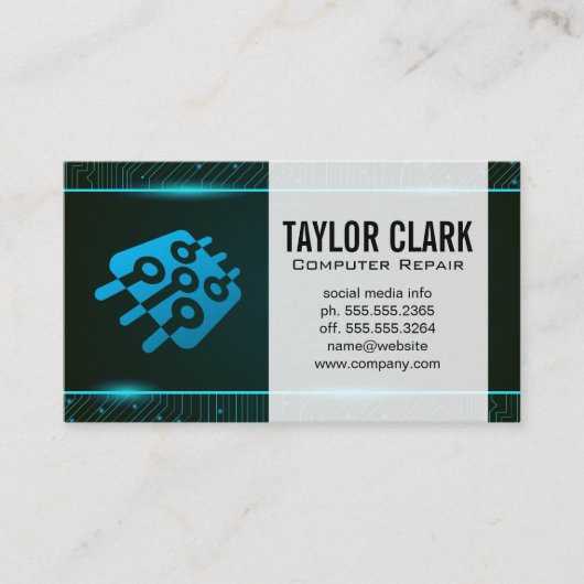 printplaat | microchip-Visitekaartje Visitekaartje (Voorkant)