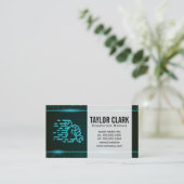 printplaat | Moersleutel in Hand Visitekaartje (Staand voorkant)