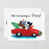 Printplaat voor kerstfeestjes feestdagenkaart (Voorkant / Achterkant)