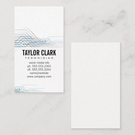 Printplaatcomponent Visitekaartje (Voorkant / Achterkant)