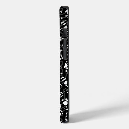 Prints 01.b. Zwart BG Case-Mate iPhone Case (Achterkant / Links)