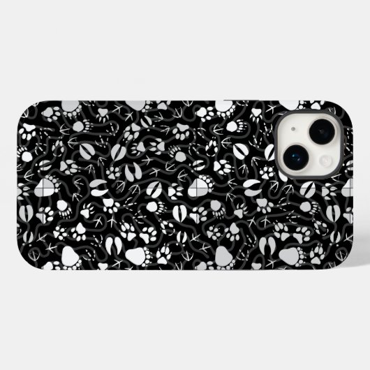 Prints 01.b. Zwart BG Case-Mate iPhone Case (Achterkant (horizontaal))
