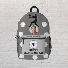 Prints Cut Sew Bags Volleybal grijs Bedrukte Rugzak