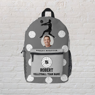 Prints Cut Sew Bags Volleybal grijs Bedrukte Rugzak