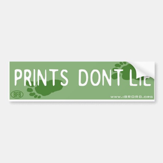 Prints Lie niet Bumpersticker (Voorkant)