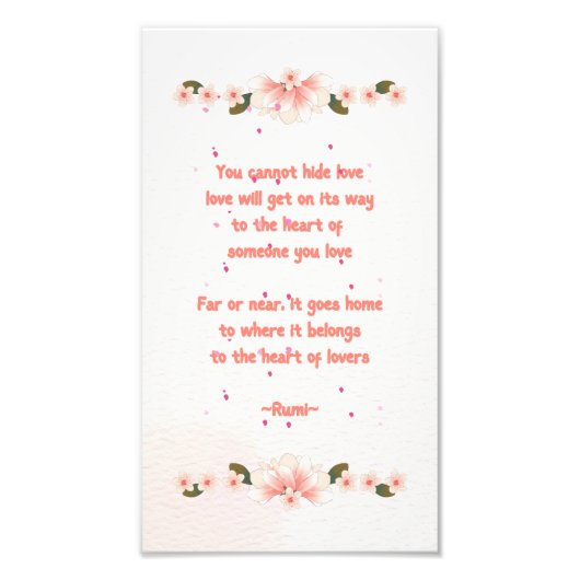 Prints met gedicht foto afdruk (Voorkant)