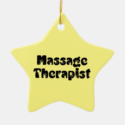 Prints met massagetherapie keramisch ornament (Voorkant)
