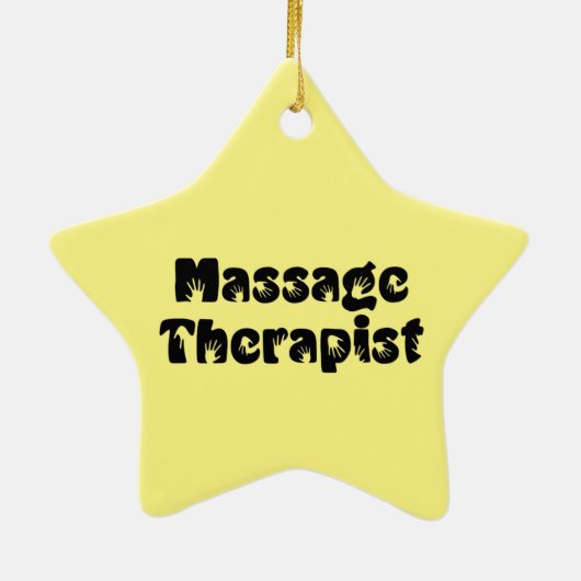 Prints met massagetherapie keramisch ornament (Achterkant)