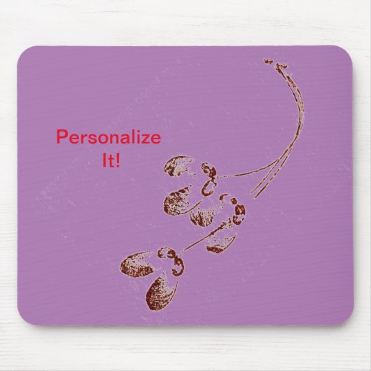 Prints van de Natuur van lederen  Mousepad Muismat (Voorkant)