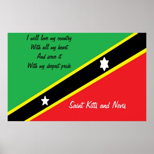 Prints van heilige kitts en Nevis (Voorkant)