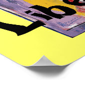 Prints van poster met gele vrijheid (Hoek)