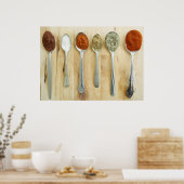 Prints van Poster van specerijen (Keuken)