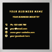 Prints voor aangepaste bedrijven - Black Gold Foil (Voorkant)