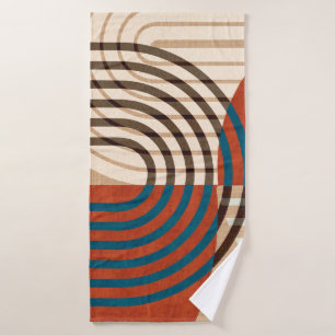 Prints voor hedendaagse collage wandretro-kunst. F Badhanddoek