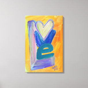 Prints voor het schilderen van de liefdeslentestap