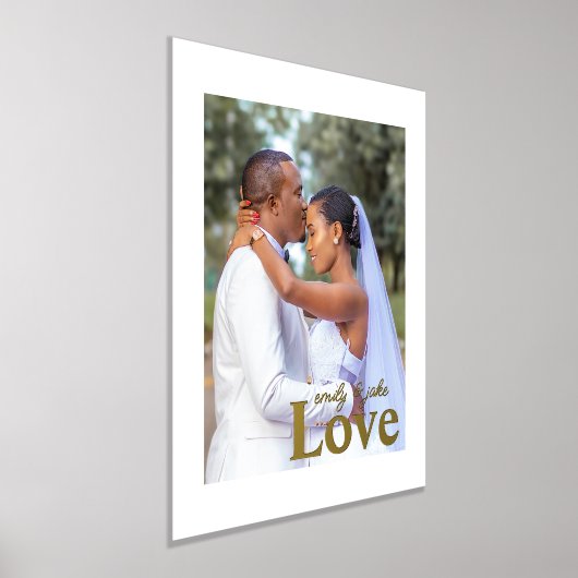 Prints voor Love Weddenschap Custom Foto and Text  (Laagn)