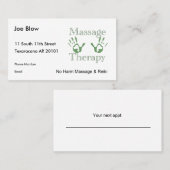 Prints voor massagetherapie afsprakenkaartje (Voorkant / Achterkant)