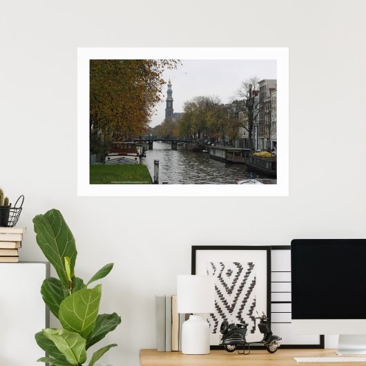 Prinzengracht Amsterdam Poster (Thuiskantoor)