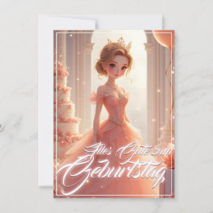 Prinzessin zum Geburtstag im rosa Traumkleid