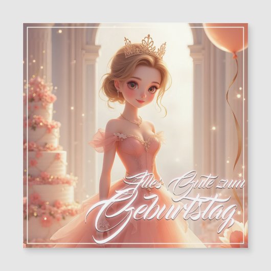 Prinzessin zum Geburtstag im rosa Traumkleid (Voorkant)