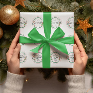 Prioritaire rendierpost van kerstcadeau cadeaupapier