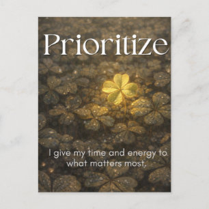 Prioriteer Motivatie Zelfzorg Postkaart