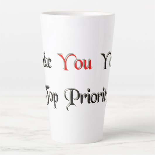 Prioriteit 1 latte mok (Voorkant)