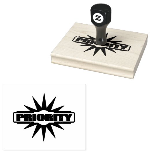 PRIORITEIT Urgent Attention Workflow Tool Office F Rubberstempel (Gestempeld)