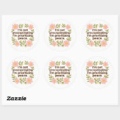 Prioritizing Peace – Floral Quote Sticker (Feuille)