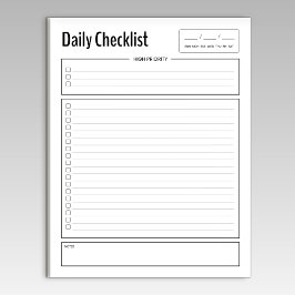 Priority Daily Checklist-Notitieblok Notitieblok