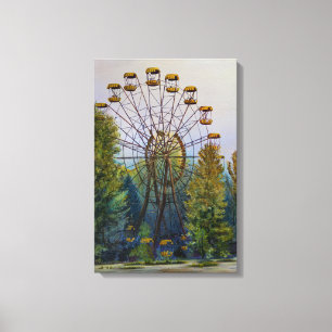 Pripyat reuzenrad schilderij canvas print