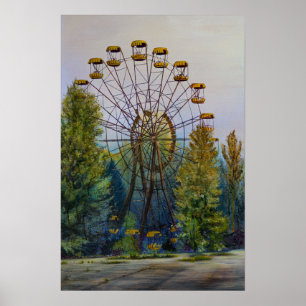 Pripyat reuzenrad schilderij poster