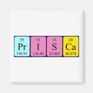 Prisca periodiek table name magnet magneet