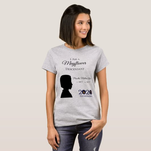 Priscilla Alden Mayflower Women's T-Shirt (Voorkant volledig)