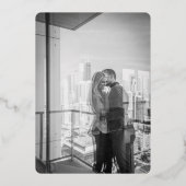 Priscilla Classic Wedding Save the Date Folie Uitnodiging (Achterkant)