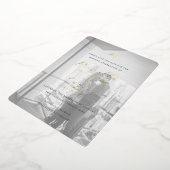 Priscilla Classic Wedding Save the Date Folie Uitnodiging (Gedraaid)
