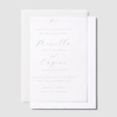 Priscilla Classic Wedding Save the Date Vellum Uitnodigingen (Offset)