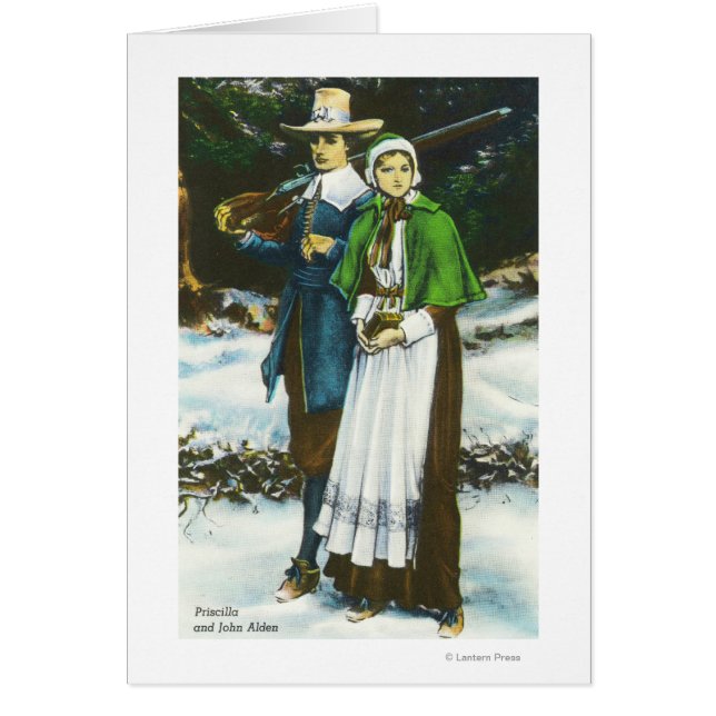 Priscilla en John Alden Scene (Voorkant)