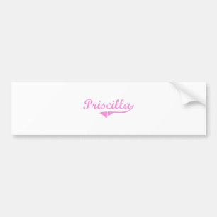 Priscilla Klassieke Stijl Naam Bumpersticker