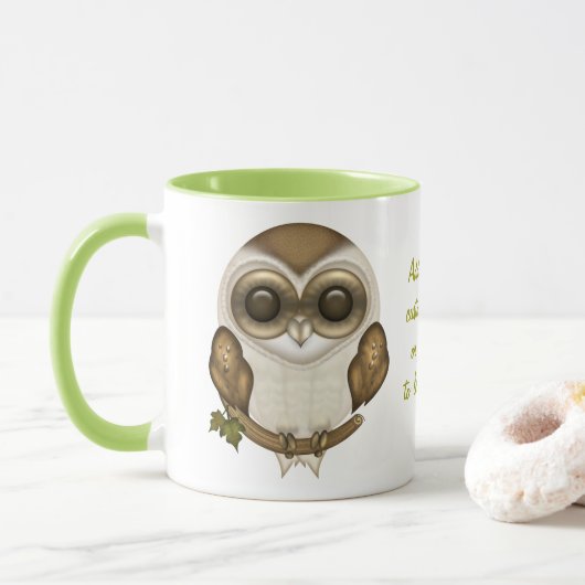 Prise de bec la tasse de hibou de grange (Avec donut)