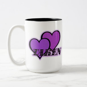 Prise de coeur violet café Mug