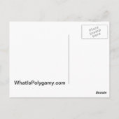 Prise en charge de la carte postale Polygamie (Dos)