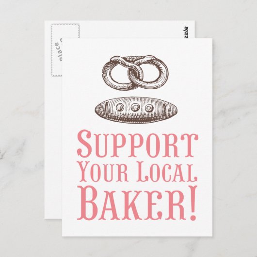 Prise en charge de votre carte postale Baker local (Devant / Derrière)