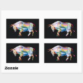 Prism Bull Rainbow Abstracte Fab Rechthoekige Sticker (Vel)
