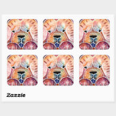 PRISM Chow rough smoothie ART KAART Vierkante Sticker (Vel)