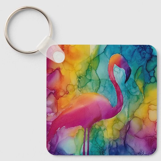 Prism Flamingo Sleutelhanger (Voorkant)