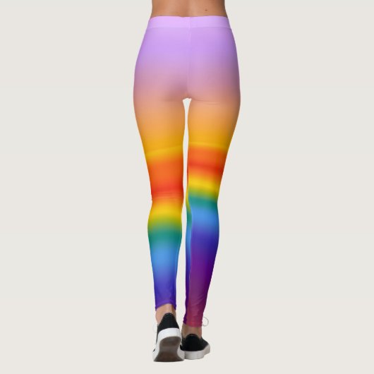 Prism Flow - Wavy Pastel Rainbow Gradient Leggings (Achterkant)