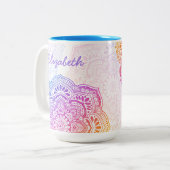 Prism Flower Mandala 15 oz. Personalized Mug (Devant gauche)