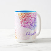 Prism Flower Mandala 15 oz. Personalized Mug (Devant droit)