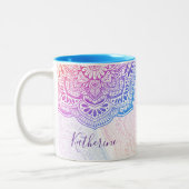 Prism Flower Mandala Personalized Mug (Gauche)